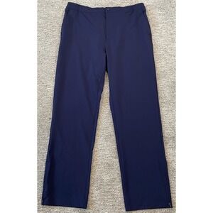 Callaway Navy Golf Pant Lightweight‎ Ankle Zip Snap Pockets Elastic Waist Large